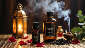 Huiles essentielles orientales Rose de Damas, Oud et coffret pour diffuseur — célébrer l'Aïd El Fitr 2026 naturellement